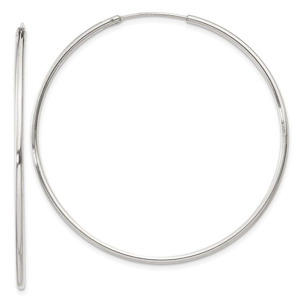 1.3mm, Sterling Silver, Endless Hoop Earrings - 45mm (1 3 4 Inch) Online Sale