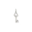 14k White Gold, Hannah Collection, Mini Initial B Shamrock Key Charm Online