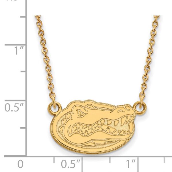 14k Gold Plated Silver U of Florida Small Gator Pendant Necklace Online