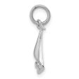 14k White Gold 3D Sailboat Charm Cheap