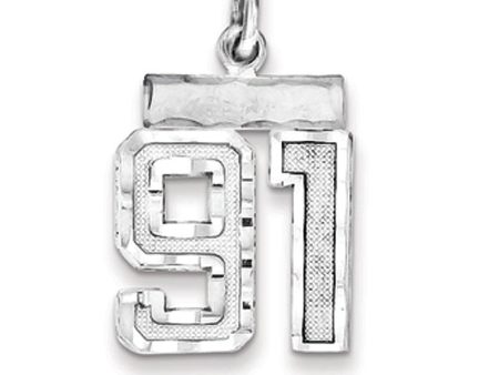 Sterling Silver, Varsity Collection, Small D C Pendant, Number 91 Supply