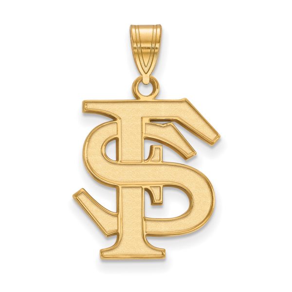 14k Gold Plated Silver Florida State Univ. Large Pendant Hot on Sale