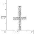 14k White Gold 1 6 or 1 4 Ctw Diamond Latin Cross Pendant Sale