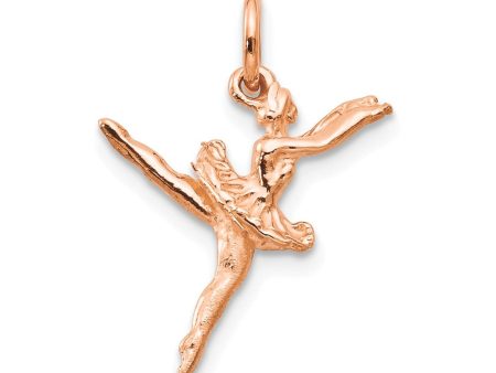 14k Rose Gold Small 3D Ballerina Pendant Charm Discount