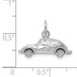 14k White Gold Polished Car Charm Discount