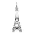 14k White Gold Eiffel Tower Charm Online Hot Sale