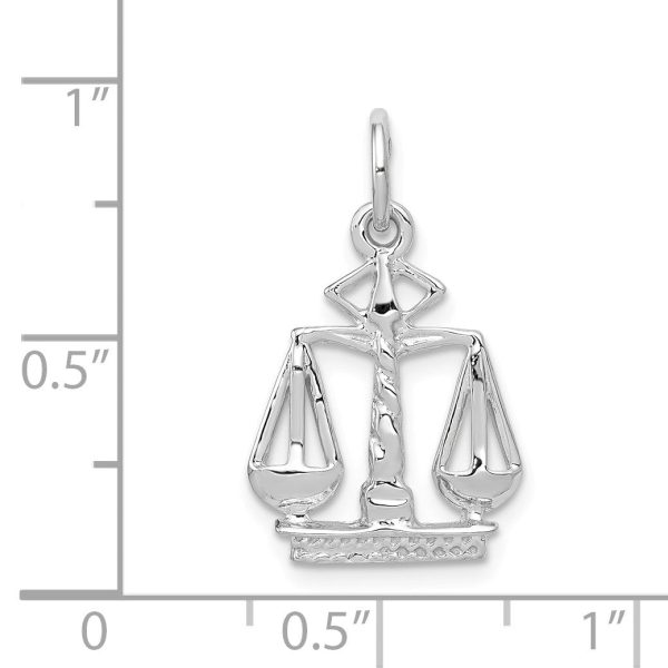 14k White Gold Small Scales of Justice Charm Online Sale