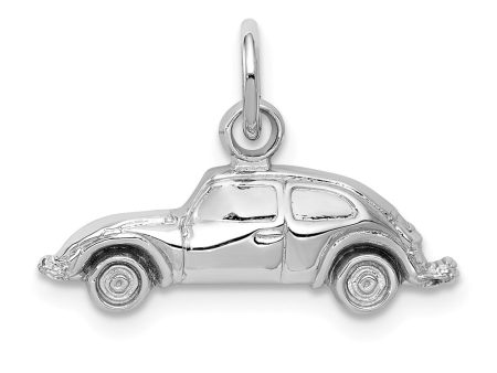 14k White Gold Polished Car Charm Discount