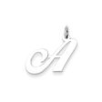 14k White Gold, Ella Collection, LG Fancy Script Initial Pendant A-W For Cheap