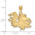 14k Gold Plated Silver South Carolina Large Mascot Pendant Online Hot Sale