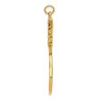 14k Yellow Gold Large 3D Tennis Racquet Pendant Discount