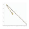 14k Two-Tone Gold Circle and Bead Chain Adjustable Anklet, 9 Inch on Sale