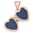 14k Rose Gold 10mm Polished Heart Shaped Locket Hot on Sale