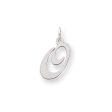 Sterling Silver, Ella Collection Medium Fancy Script Initial O Pendant Online