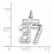 Sterling Silver, Varsity Collection, Small D C Pendant, Number 37 Fashion