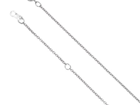 Platinum Adjustable 1mm Solid Cable Chain Necklace, 16-18 Inch Online now