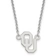 10k White Gold Oklahoma OU Small Pendant Necklace Sale