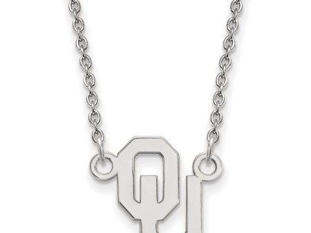 10k White Gold Oklahoma OU Small Pendant Necklace Sale