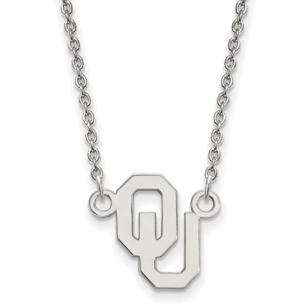 10k White Gold Oklahoma OU Small Pendant Necklace Sale