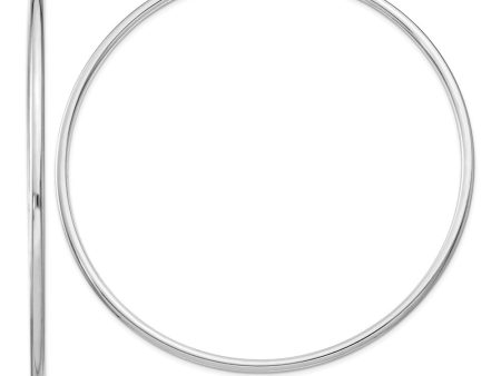 2.5mm Sterling Silver, X-Large Round Hoop Earrings, 80mm (3 1 8 In) Online Sale