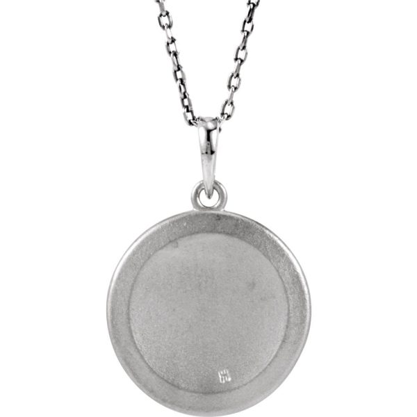 The Emma Sterling Silver Diamond Block Initial A Disc Necklace, 18 In. Sale