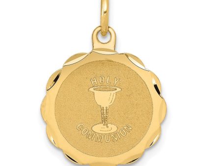 14k Yellow Gold Medium Holy Communion Charm, 16mm (5 8 inch) Cheap