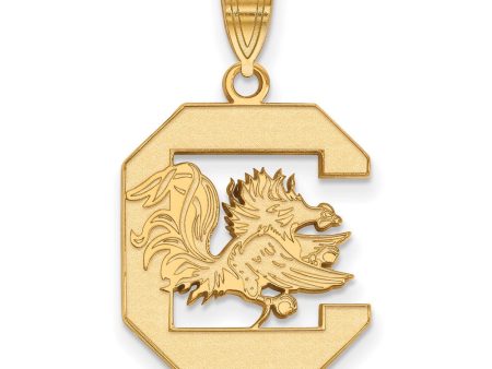 14k Gold Plated Silver South Carolina Large Logo Pendant on Sale