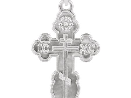 14k White Gold St. Olga Orthodox Cross Pendant Online