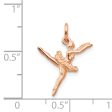 14k Rose Gold Small 3D Ballerina Pendant Charm Discount