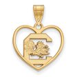 14k Gold Plated Silver South Carolina Heart Logo Pendant Hot on Sale