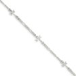 Sterling Silver Dragonfly Figaro Chain Link Adjustable Anklet, 9 Inch Sale