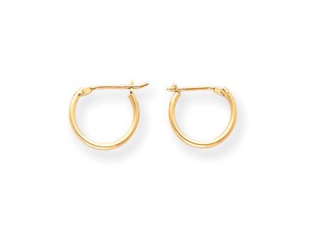 11mm Children s Hinged Post Hoop Earrings in 14k Yellow Gold Hot on Sale