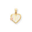 14k Two Tone Gold Grace Collection 15mm Heart Initial W Pendant Hot on Sale