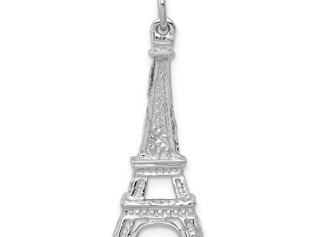 14k White Gold Eiffel Tower Charm Online Hot Sale