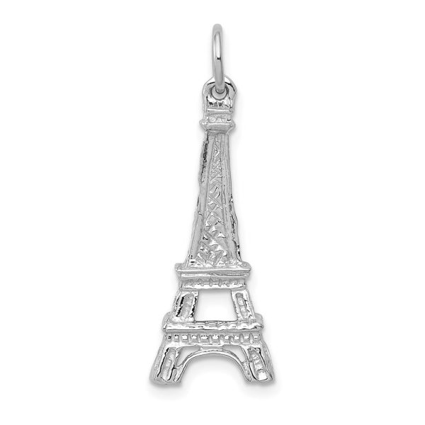 14k White Gold Eiffel Tower Charm Online Hot Sale