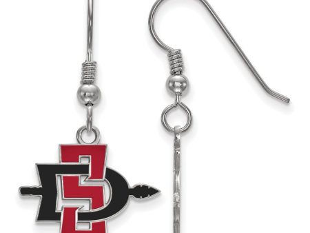 Sterling Silver San Diego State University Small Dangle Earrings For Discount