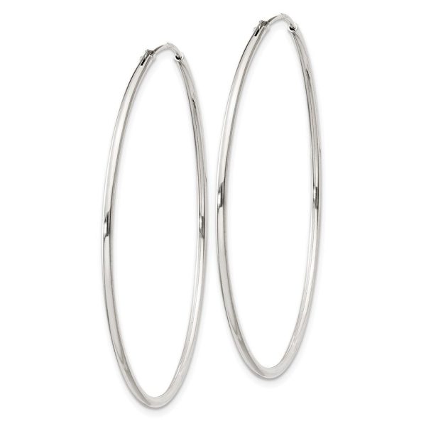 1.3mm, Sterling Silver, Endless Hoop Earrings - 45mm (1 3 4 Inch) Online Sale