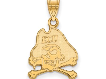 10k Yellow Gold East Carolina U Medium Mascot Pendant Online Sale