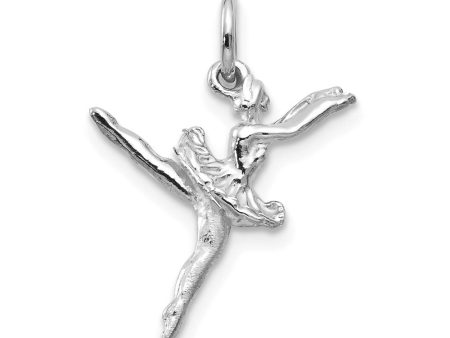 14k White Gold Small 3D Ballerina Pendant Charm Hot on Sale