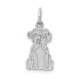 14k White Gold Polished and Textured Puppy Charm Sale