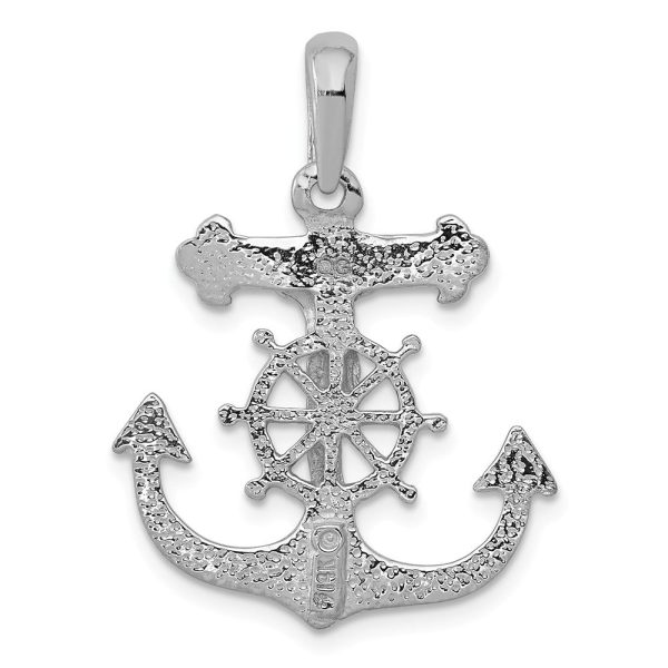 14k White Gold Mariner s Crucifix Cross Pendant, 22 x 28mm Discount