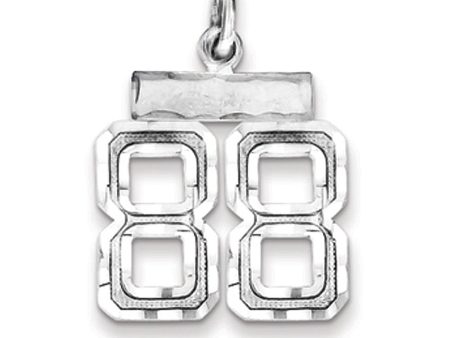 Sterling Silver, Varsity Collection, Small D C Pendant, Number 88 For Discount