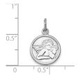 14k White Gold Textured Angel Charm Supply