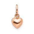 14k Rose Gold Tiny Puffed Heart Charm, 5mm (3 16 inch) Online