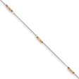 14k Two-Tone Gold Mirror Beaded Anklet, 9 Inch Online