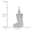 14k White Gold, Christmas Stocking Charm Discount