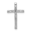 14k White Gold 1 4 Ctw Diamond Latin Cross Slide Pendant, 11 x 18mm Hot on Sale