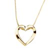 22mm Heart Slide & Snake Chain Necklace in 14k Yellow Gold, 18 Inch Supply