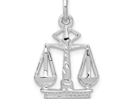 14k White Gold Small Scales of Justice Charm Online Sale