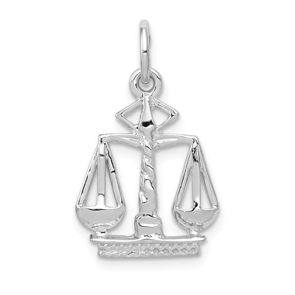 14k White Gold Small Scales of Justice Charm Online Sale